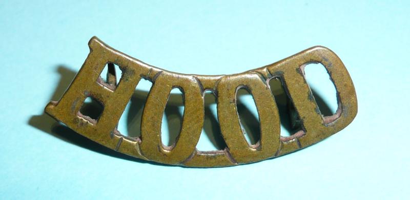 WW1 - 7th Hood Battalion Royal Naval Division Brass Shoulder Title