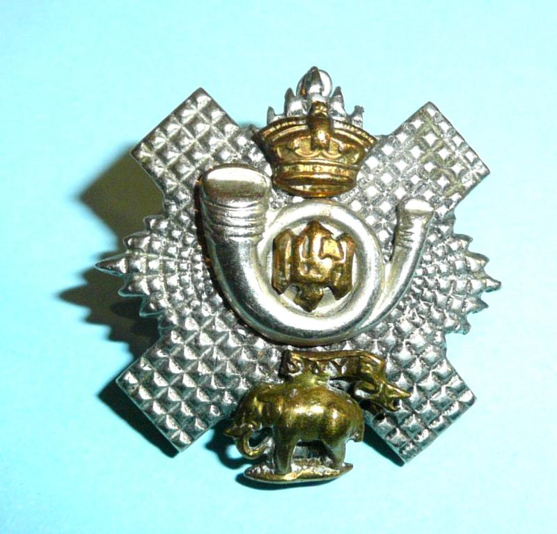 QVC Victorian Highland Light Infantry (HLI) Officers Gilt and Silver Plated Collar Badge