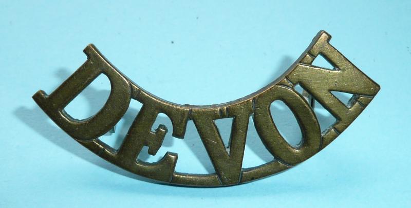 Devon Regiment Brass Other Ranks Shoulder Title