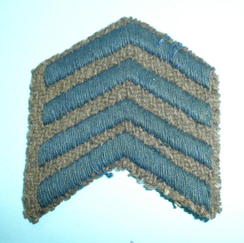 WW1 British Army Embroidered Overseas Blue Service Chevrons 1915 - 1918