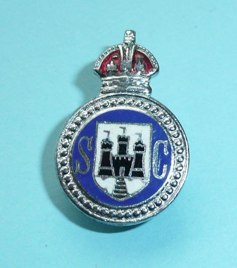 WW2 Edinburgh (Scotland)  Special Constable Constabulary Police Reserve Mufti Buttonhole Lapel Badge