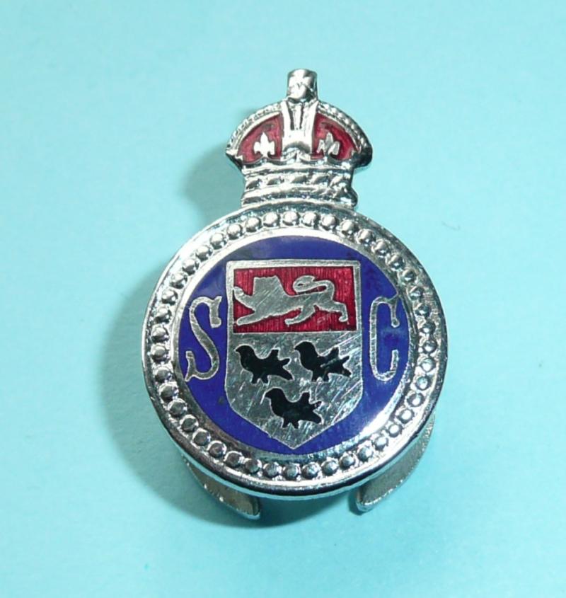 WW2 Canterbury (Kent)  Special Constable Constabulary Police Reserve Mufti Buttonhole Lapel Badge