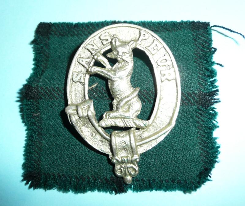 5th Battalion (Caithness and Sutherland) Seaforth Highlanders NCOs Silver Plated Glengarry Cap Badge