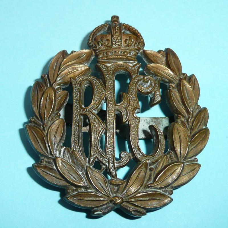 Royal Flying Corps (RFC) Officers OSB Bronze Cap Badge - Blades