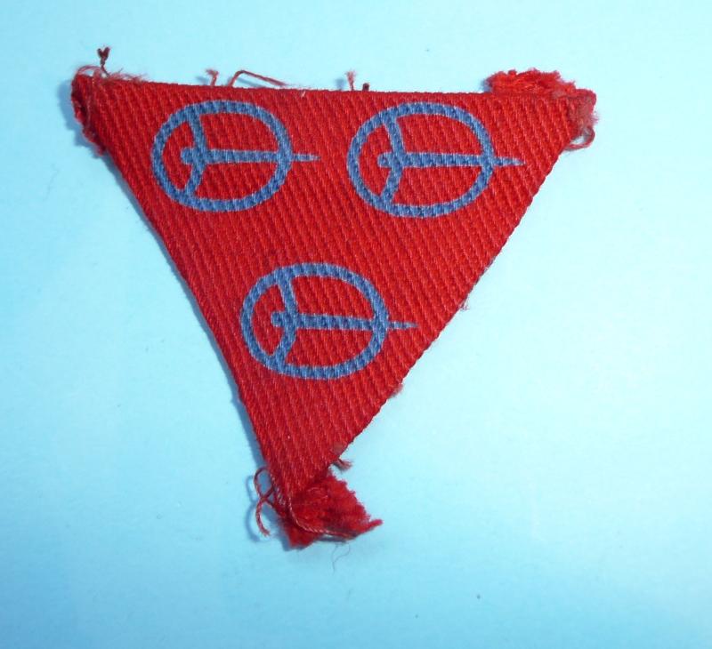 WW2 - 4th Anti-Aircraft Division Printed Cloth Formation Sign Flash Designation Badge, Second Pattern