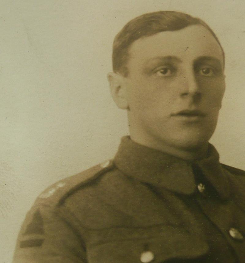 WW1 Original Photograph  - Formation SIgns indicating he served with the 16th (Service Battalion) Northumberland Fusiliers