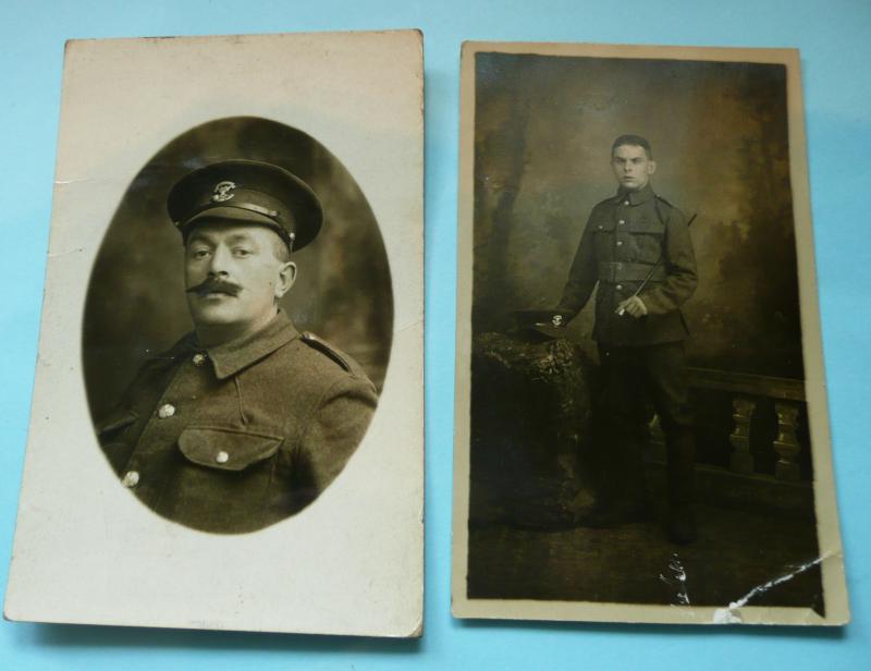 WW1 Postcards  - Two unidentified soldiers of the Somerset Light Infantry