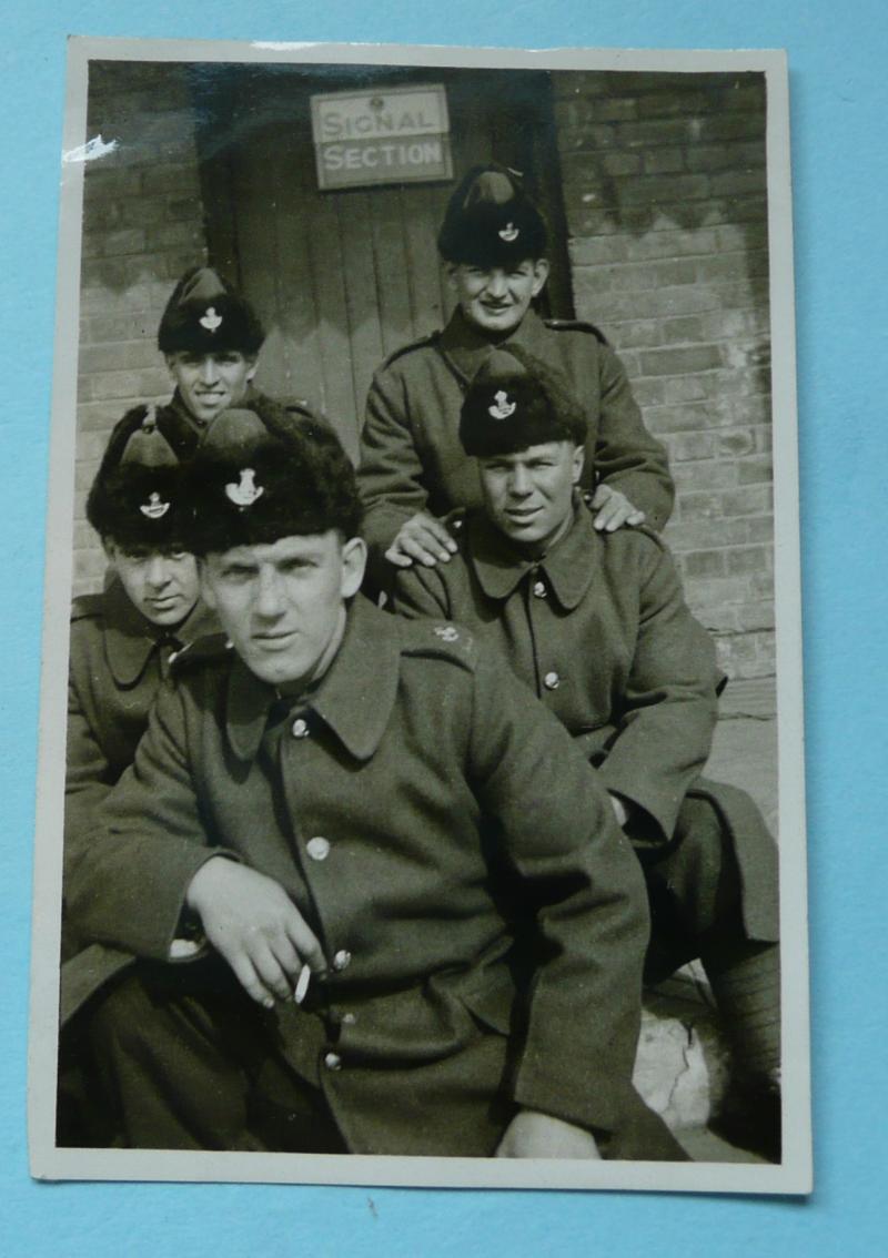 Scarce Interwar Image of Durham Light Infantry DLI Signallers Wearing Astrachan Fur Caps (Dominion of Canada Style)