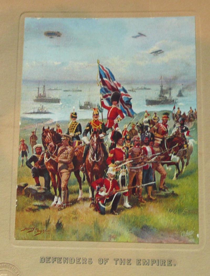 WW1 Defenders of the Empire Patriotic Art Postcard Christmas Card Booklet Style - Raphael Tuck