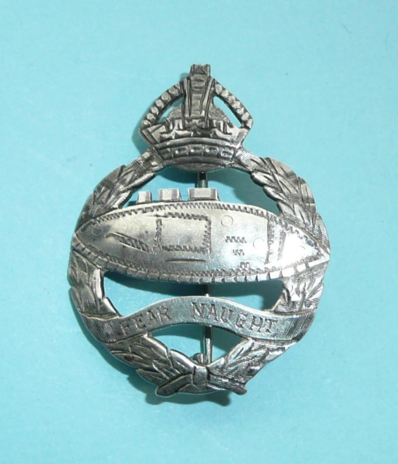 Royal Tank Corps / Regiment Unmarked Silver Sweetheart Pin Brooch Badge
