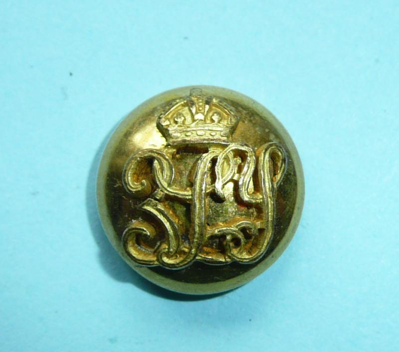 3rd County of London Yeomanry (3LY) (Sharpshooters) Officers Mounted Gilt Mess Dress / Hunt Button - Kings Crown