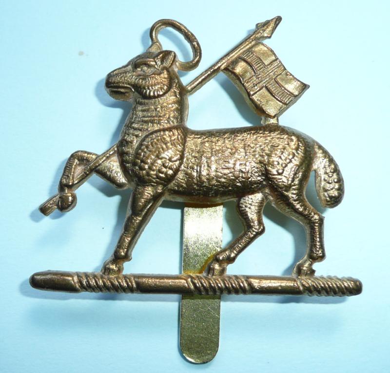 The Queens Royal Regiment (West Surrey) (2nd Foot) Other Ranks Larger Pattern Brass Cap Badge