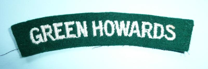 Green Howards (Alexandra Princess of Wales's Own ( Yorkshire Regiment)) white on green White on Green Embroidered Shoulder Title