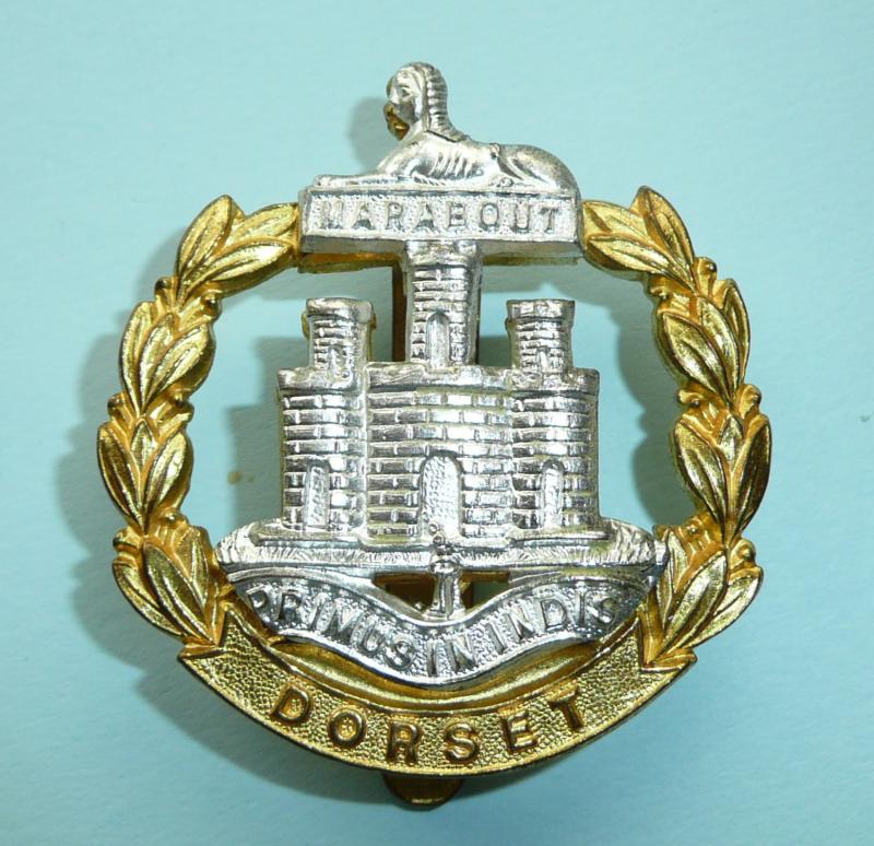 Birmingham Mint Souvenir Dorsetshire Regiment Silver Plated & Gilt Cap Badge