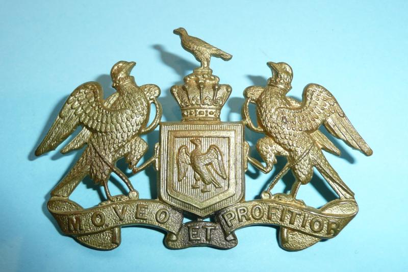 WW1 New Zealand - 8th (South Canterbury) Mounted Rifles Brass Cap Badge (Smaller Pattern) - Gaunt Tablet