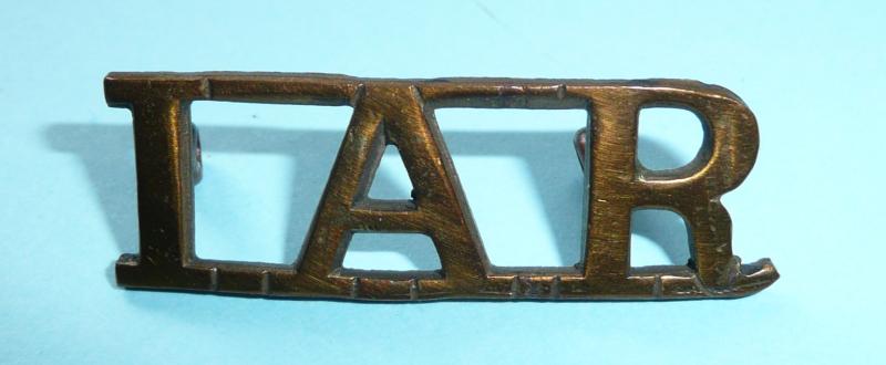 IAR  - Indian Army Reserve Brass Shoulder Title