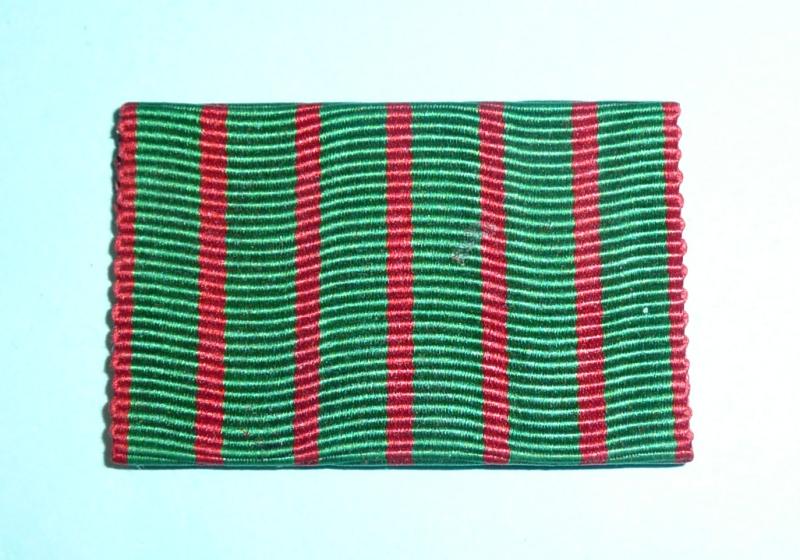 Kings Shropshire Light Infantry / Leeds Rifles Croix de Guerre Stiffened Woven Ribbon Regimental Flash