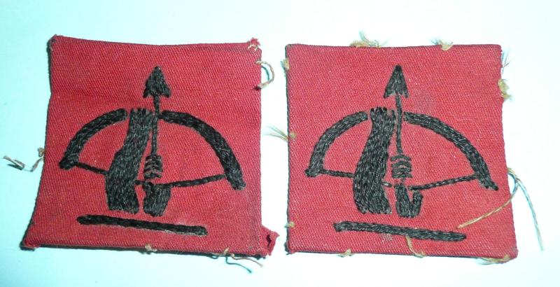 WW2 Anti-Aircraft AA Command Over Stitched Matching Pair Formation Signs Ptches Flashes Badges