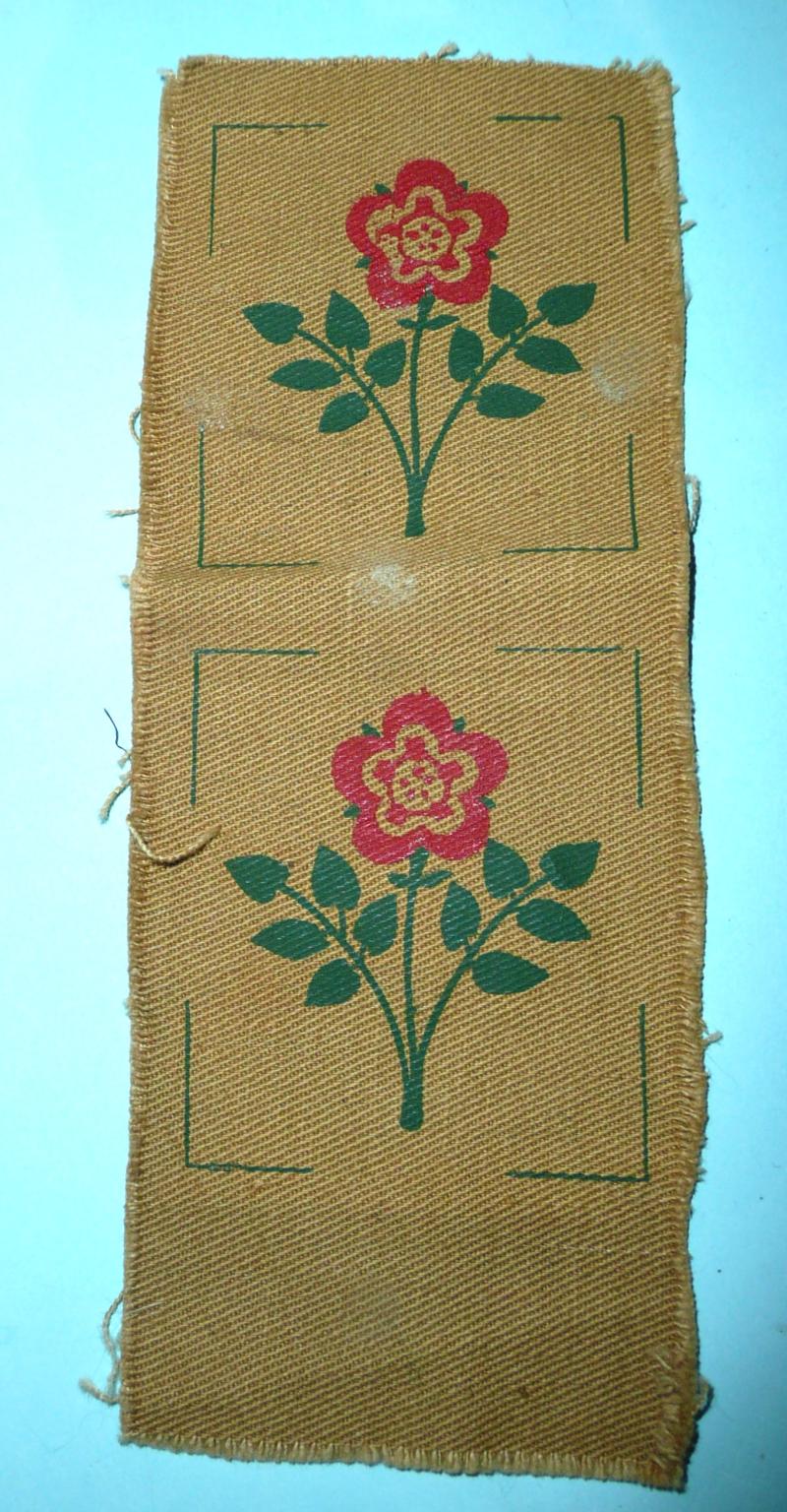 WW2 55th (West Lancashire) Infantry Division Printed Painted Formation Signs - Uncut Pair