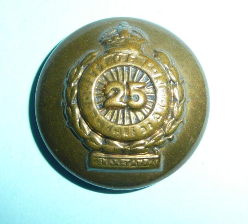 25th County of London Cyclist Battalion Officer's Medium Pattern Brass Button