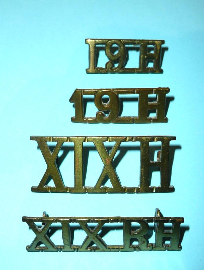 19th Hussars (Alexandra PWO and then Queen Alexandra's Own) Other Ranks Theatre Cast Brass Shoulder Title