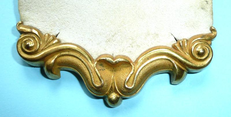 Northumberland Fusiliers Colour Belt Fire Gilt Ornaments On original White Leather Belt End