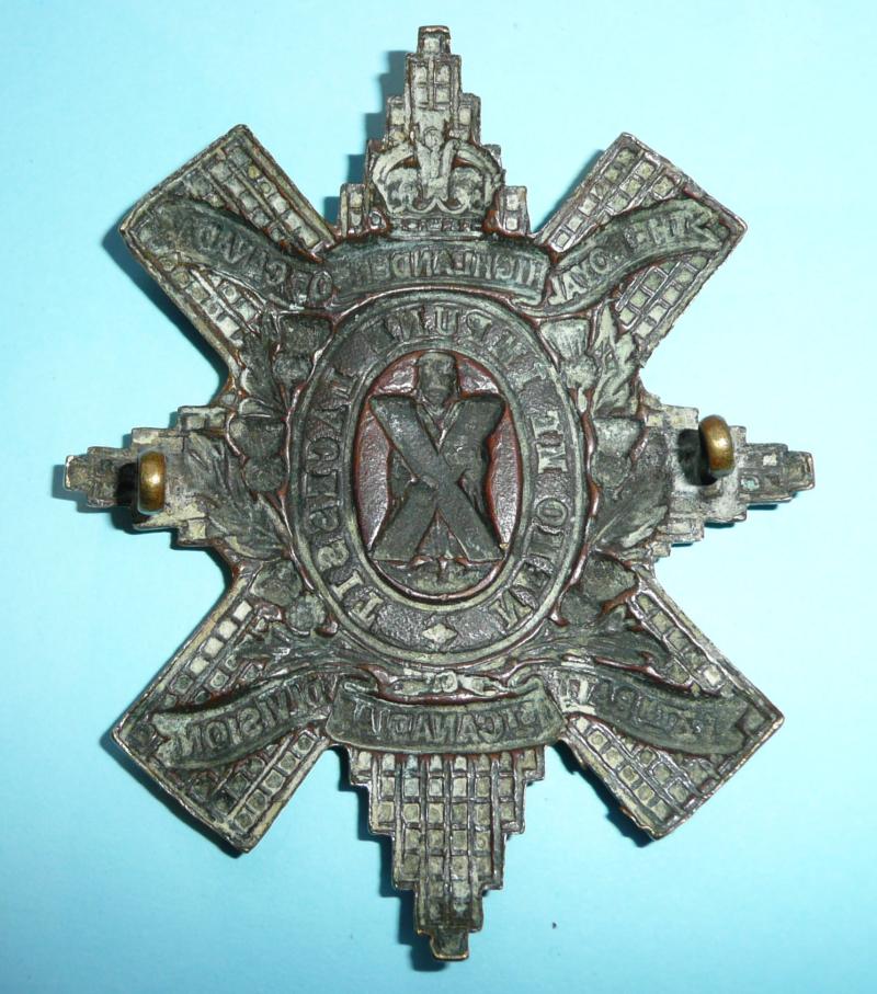 WW1 Canada - 13th Battalion CEF 1st Canadian Division The Royal Highlanders (Black Watch) Of Canada – King’s Crown Browning Copper Cap Metal Cap Badge