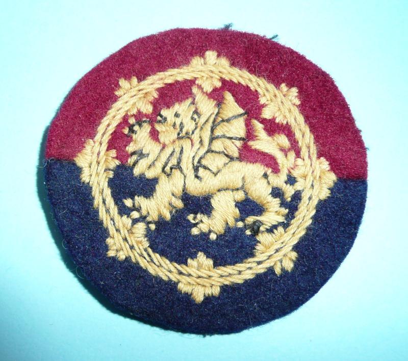 WW2 GHQ Home Forces Woven Cloth Formation Sign Designation Patch Flash Arm Badge