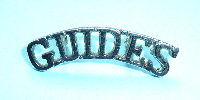 Indian Army - Guides (Frontier Force) Cast Chrome White Metal Shoulder Title