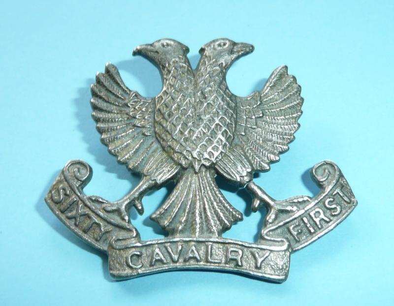 Indian Army - Sixty First (61) Cavalry Cap Badge