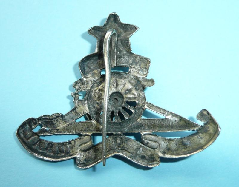 Indian Army - Artillery Pagri /Turban Silver Plated Cap Badge