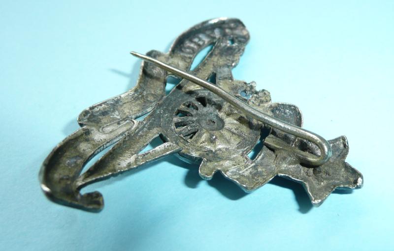 Indian Army - Artillery Pagri /Turban Silver Plated Cap Badge