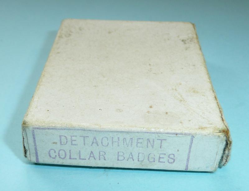 Home Front - British Red Cross Detachment Collar Badges with Manufacturer's Card and Original Box