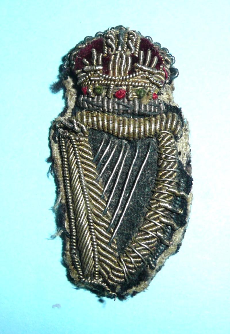 Irish Harp Bullion Collar Badge - King's Crown