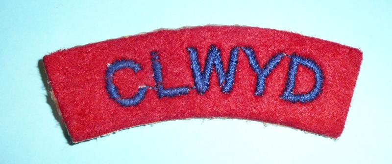 Wales Welsh - County CLWYD Shoulder Title Royal Engineers