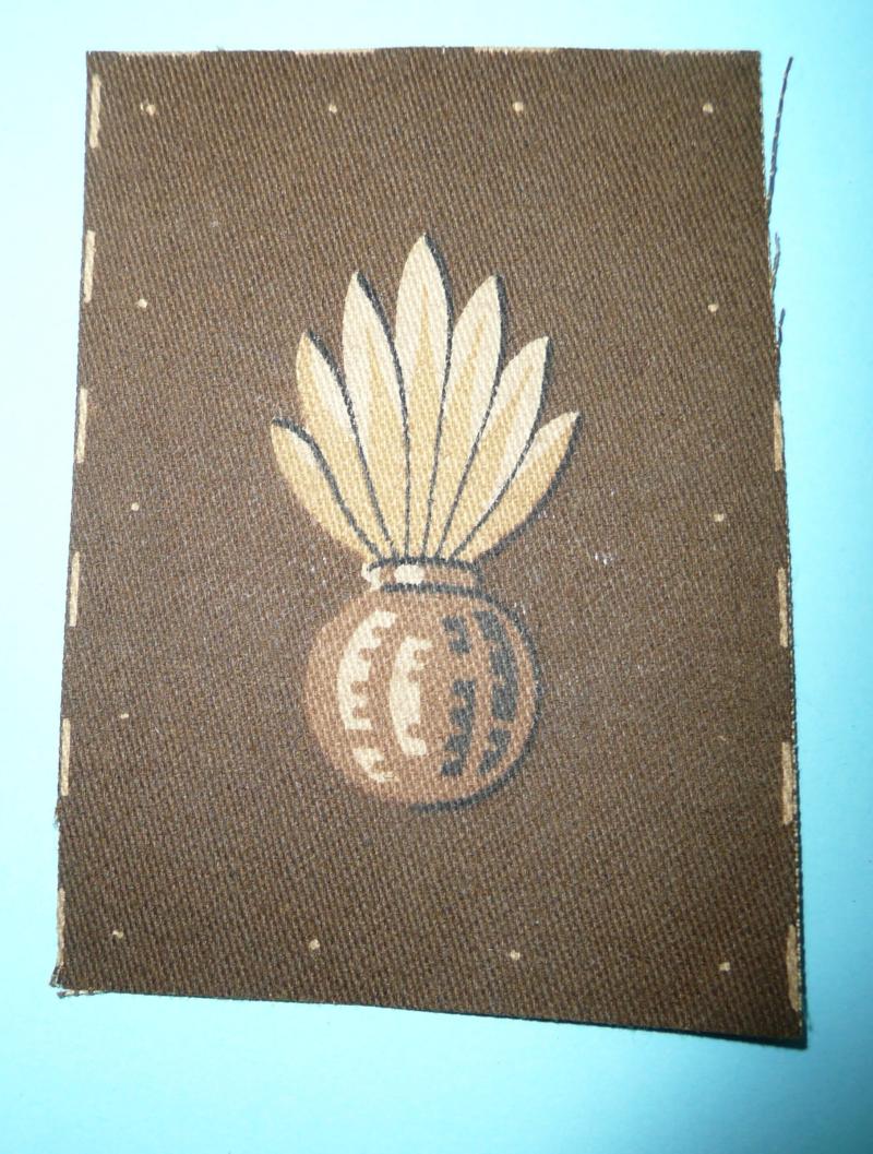 WW2 Royal Engineers (RE) Staff Sergeants  Printed Cloth Arm Badge