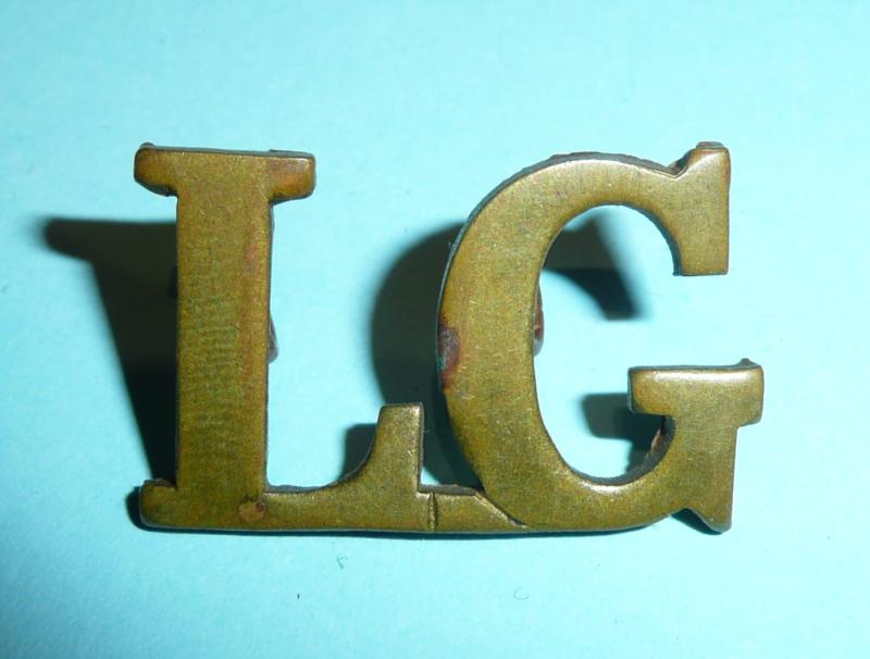 LG Life Guards Household Cavalry Brass Shoulder Title