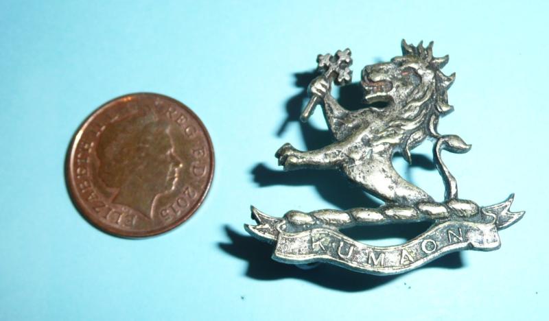 British Indian Army - Kumaon Regiment Officer's Silver Plated Cap Badge