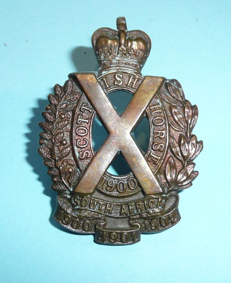 Scottish Horse (Yeomanry) Other Ranks Brass Cap Badge