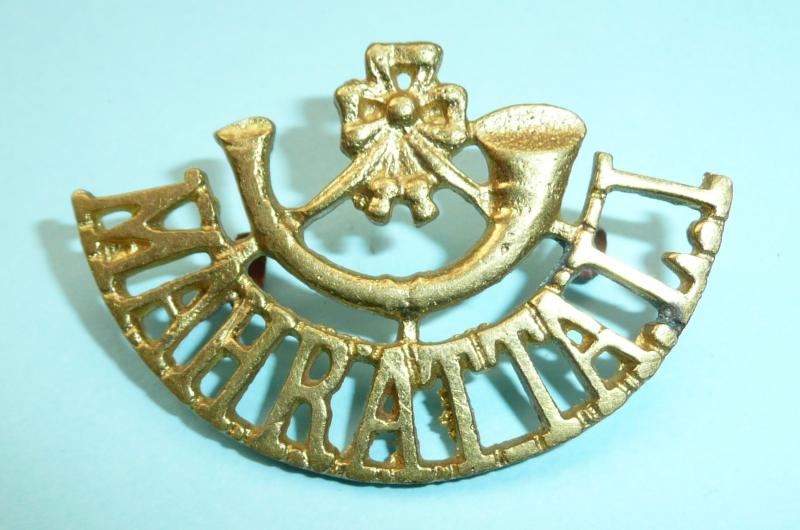Indian Army - Mahratta Light Infantry Cast Brass Shoulder Title