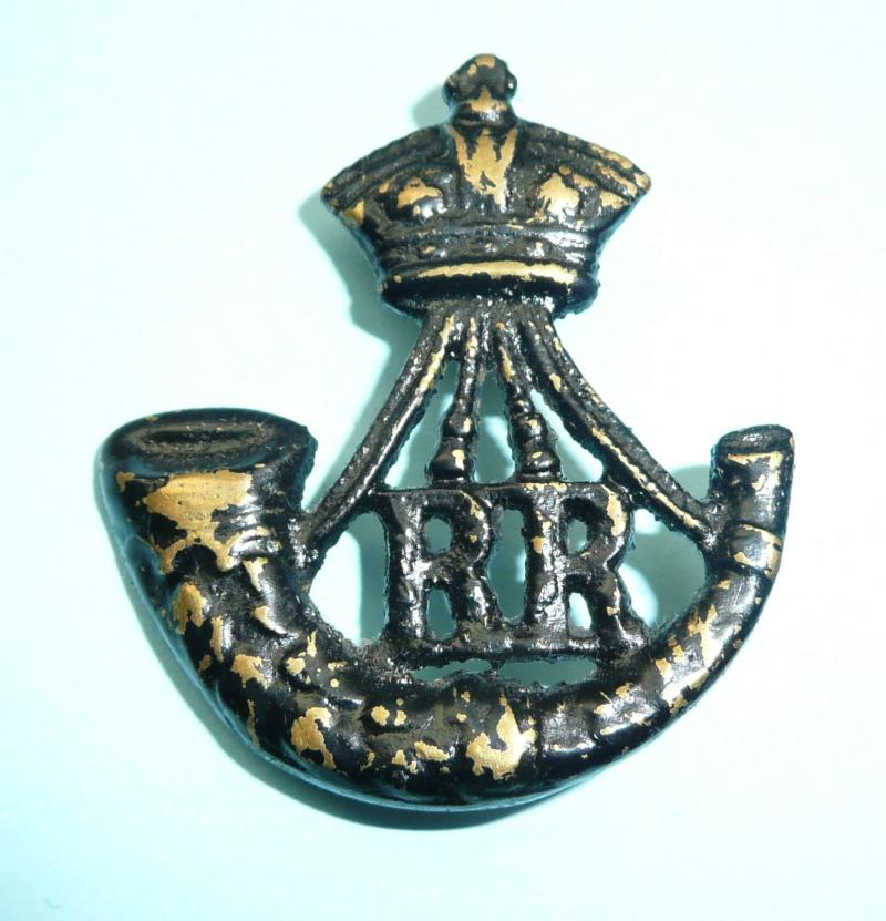 Indian Army - 6th Rajputana Rifles (RR) Blackened Cast Brass Cap Badge