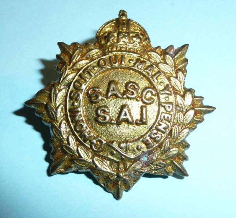South African Army Service Corps (SASC / SAI) Cast Brass Cap Badge (Circa 1926 - 1946)