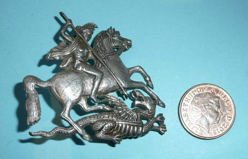 Chinese Treat Ports - Light Horse Troop, Shanghai Volunteer Corps Silver Plated Cap Badge