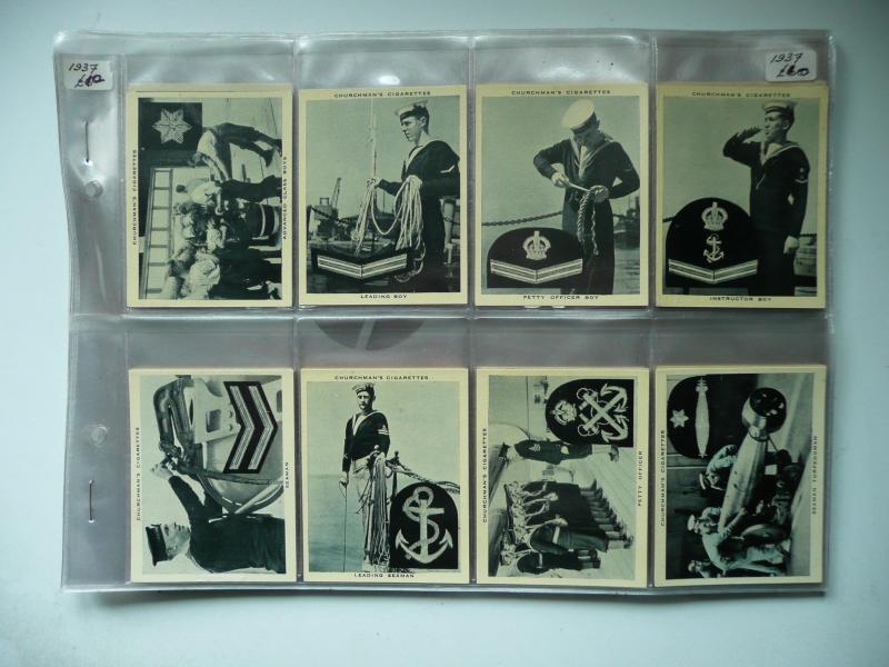 Churchmans Cigarette Cards  - The Navy at Work, c1937.  Full set (48 large cards)