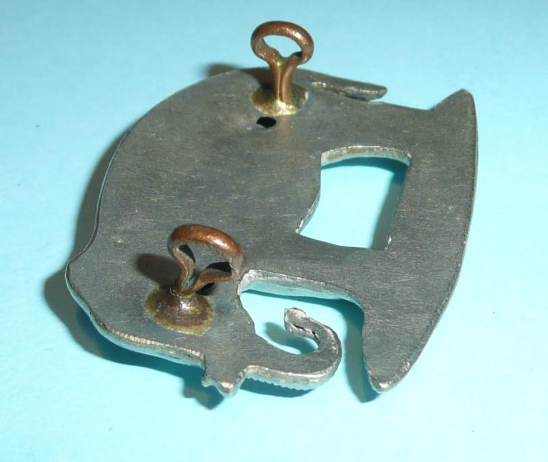 19th Royal Hussars (Queen Alexandra 's Own ) NCO's White Metal Arm Badge