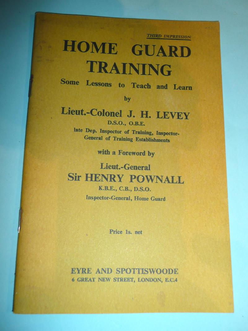Home Guard Training Manal - Reprint from 1940 original