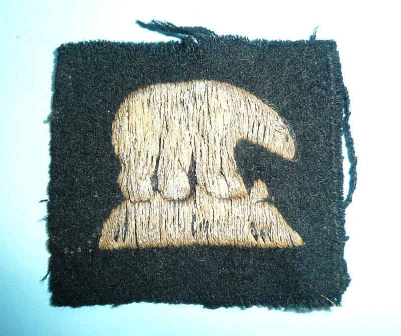 WW2 Embroidered 2nd Pattern 49th ( West Riding ) Division Flash Designation Patch Formation Sign - Iceland Force