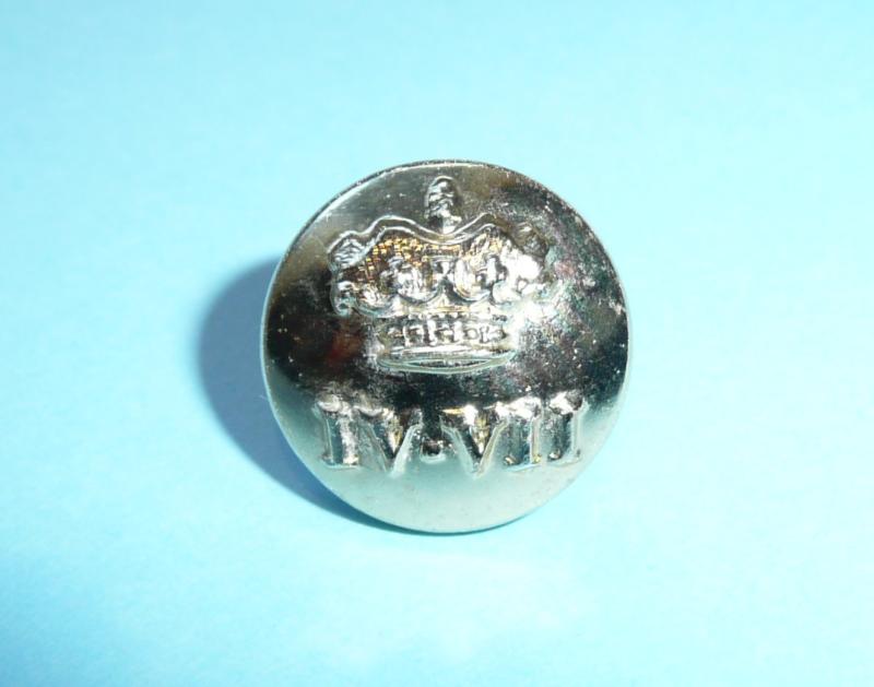 4th / 7th Dragoon Guards  AA Anodised Aluminium Staybrite Small Pattern Gold Coloured Cap Button