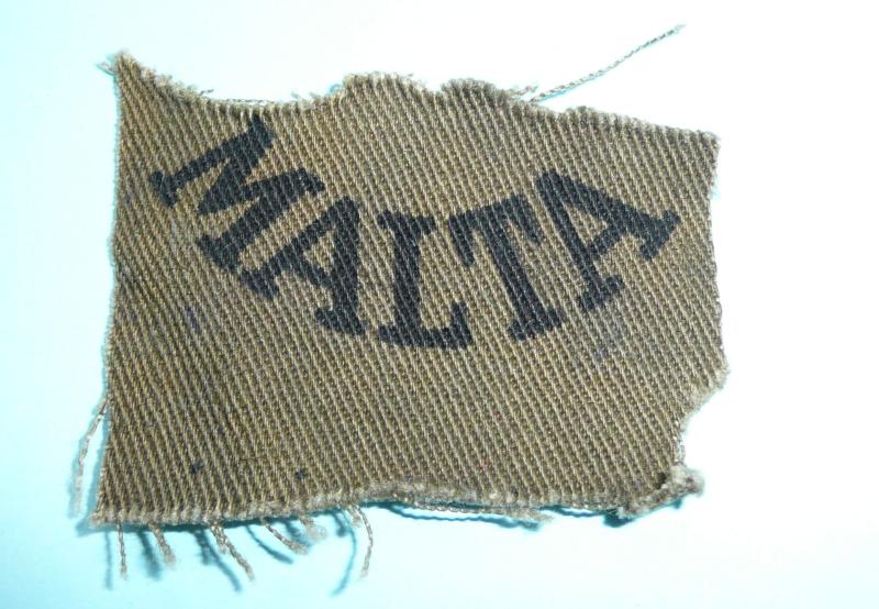 WW2 Malta Printed Shoulder Title (Royal Engineer Militia Units)