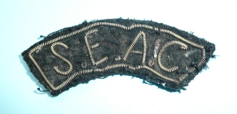 SEAC ( South East Asia Command ) Bullion Wire Shoulder Title